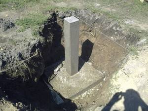 Вид основания столбчатого фундамента